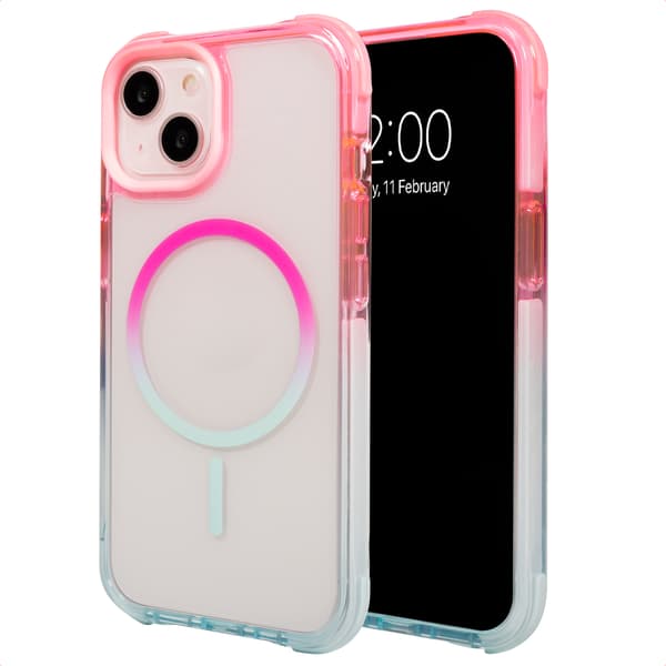 Selencia Gradient MagSafe Baksida för Apple iPhone 14 / 13 - Rosa / Blå