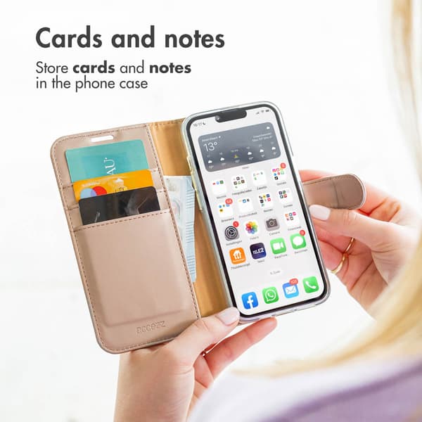 Accezz Plånbok Softcase Bokfodral för Samsung Galaxy A42 - Guld