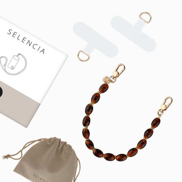 Selencia Tortoise Shell telefonsnodd - Brown