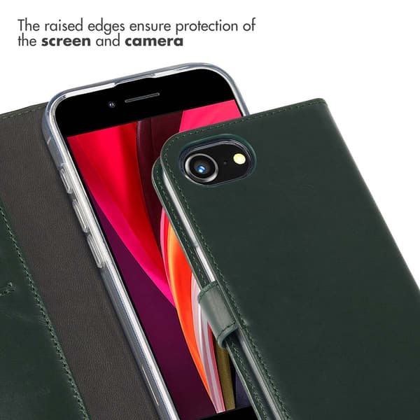 Selencia Ægte læder bogomslag til Apple iPhone 17e / 16e - Grøn