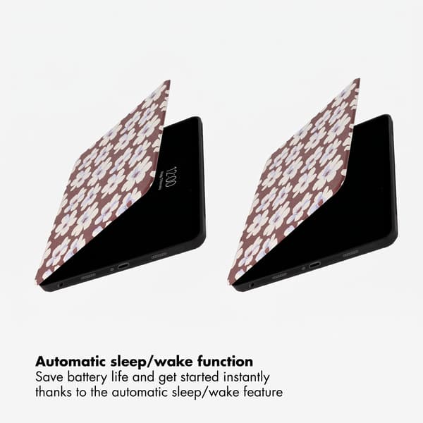 Selencia Vivid tablethylster til Samsung Galaxy Tab A11 Plus / A9 Plus - Choco Flower Pop