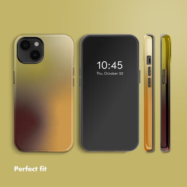 Selencia Vivid Baksida med MagSafe för Apple iPhone 14 - Gradient Olive Dust