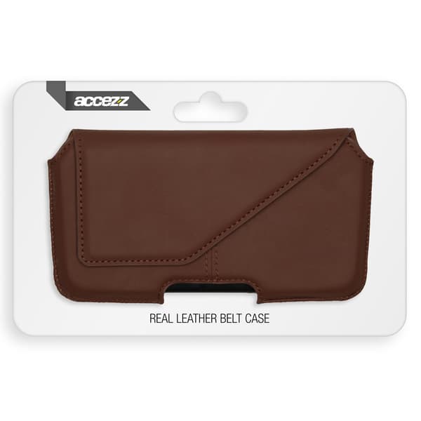 Accezz Real Leather Flip Case for Samsung Galaxy A53  - Lightbrown