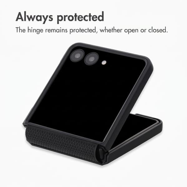 Accezz Grid bagsidecover til Samsung Galaxy Z Flip 8 - Sort