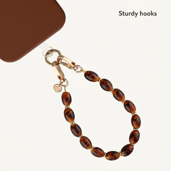 Selencia Tortoise Shell telefonkæde - Brown