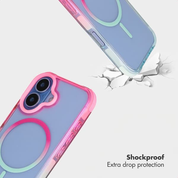 Selencia Gradient MagSafe Baksida för Apple iPhone 17 - Rosa / Blå