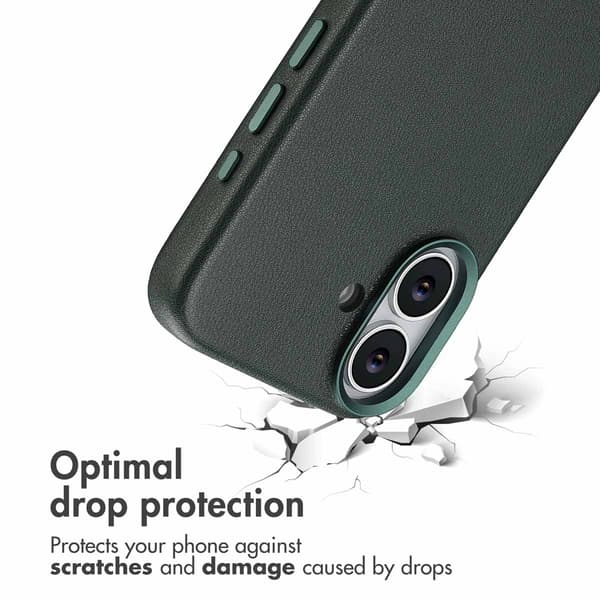Accezz Läder Baksida MagSafe för Apple iPhone 17 - Cedar Green