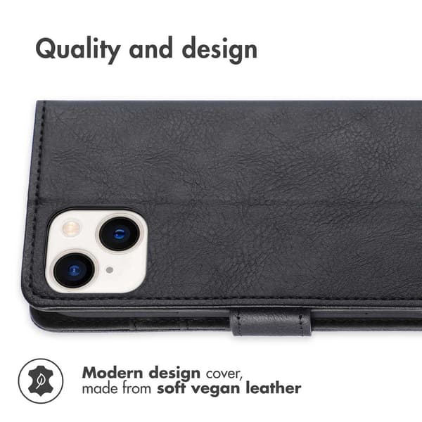 imoshion Luksus bogomslag til Apple iPhone 15 Plus - Sort