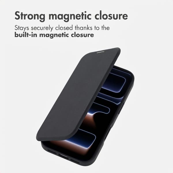 imoshion Transparent bookcase med MagSafe til Apple iPhone 17 Pro Max - Sort