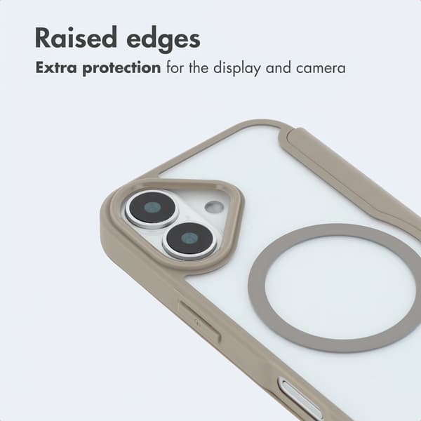 Transparent bookcase med MagSafe til Apple iPhone 17 - Beige