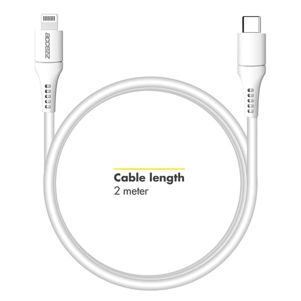 Accezz Lightning to USB-C cable - MFi certification - 2 metres - White