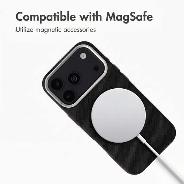 Accezz Mesh bagsidecover med MagSafe til Apple iPhone 17 Pro Max - Sort
