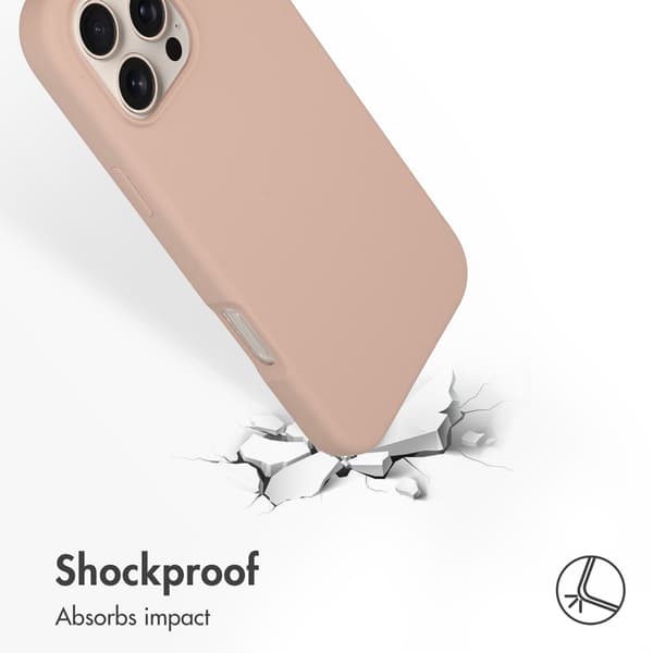 Accezz Liquid silicone bagside-cover med MagSafe til Apple iPhone 16 Pro Max - Lyserød