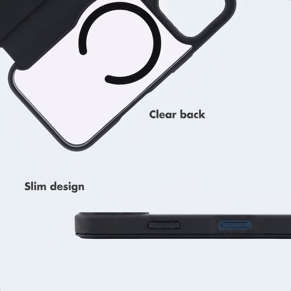 imoshion Transparent bookcase med MagSafe til Apple iPhone 17 Pro Max - Sort
