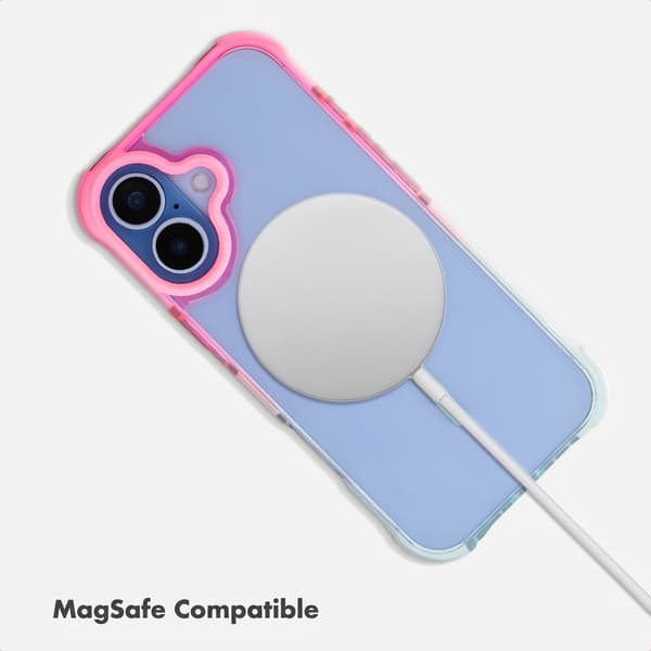 Selencia Gradient MagSafe Baksida för Apple iPhone 17 - Rosa / Blå