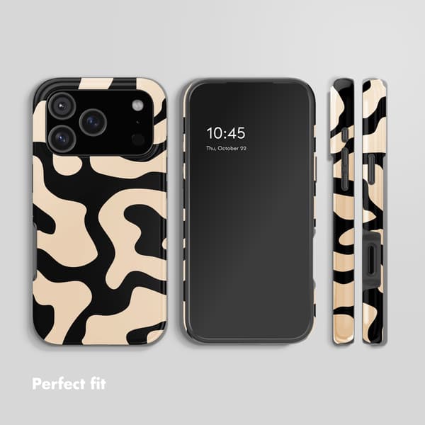 Selencia Vivid Baksida för Apple iPhone 17 Pro Max - Art Wave Black
