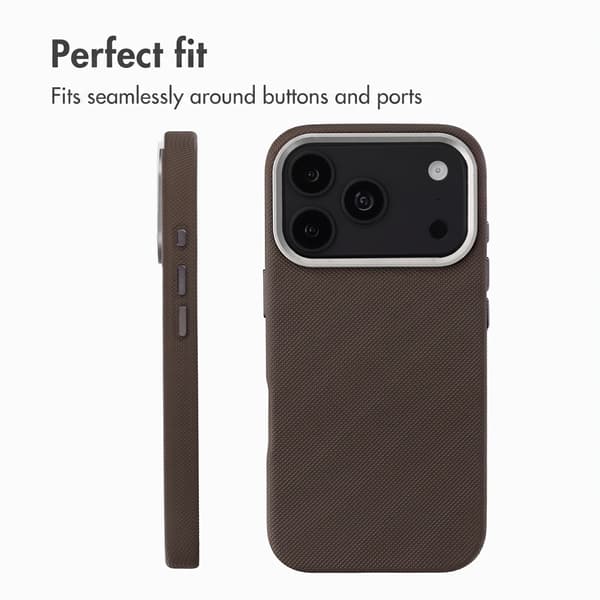 Accezz Mesh bagsidecover med MagSafe til Apple iPhone 17 Pro Max - Brun