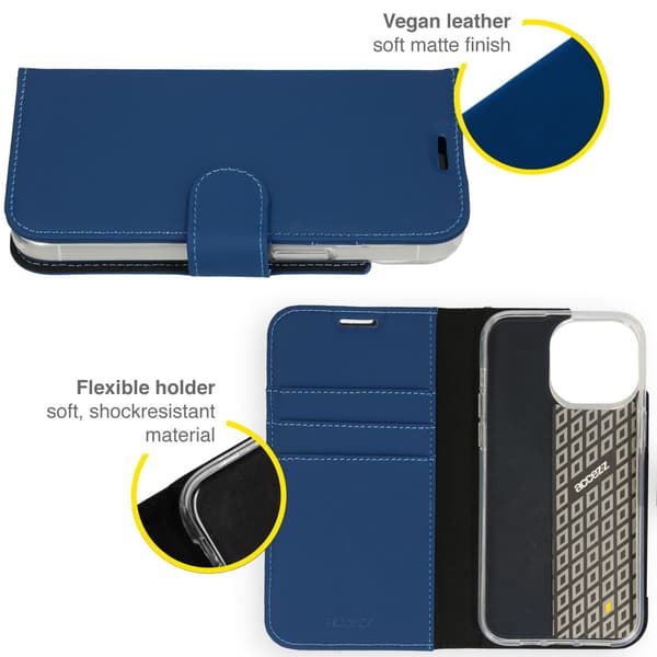 Accezz Wallet softcase bogomslag til Apple iPhone 14 Pro Max - Mørkeblå