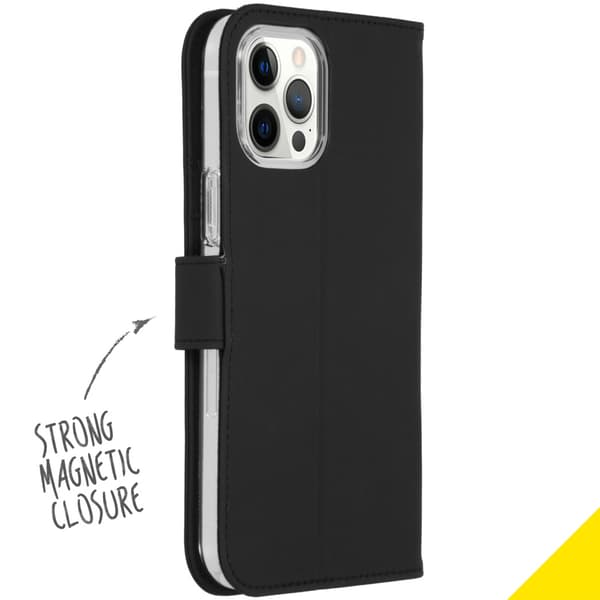 Accezz Wallet softcase bogomslag til Apple iPhone 12 Pro Max - Sort