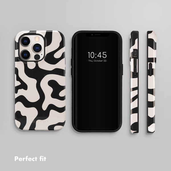 Selencia Vivid Baksida för Apple iPhone 14 Pro - Art Wave Black