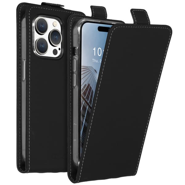 Accezz Flip-etui til Apple iPhone 15 Pro - Sort