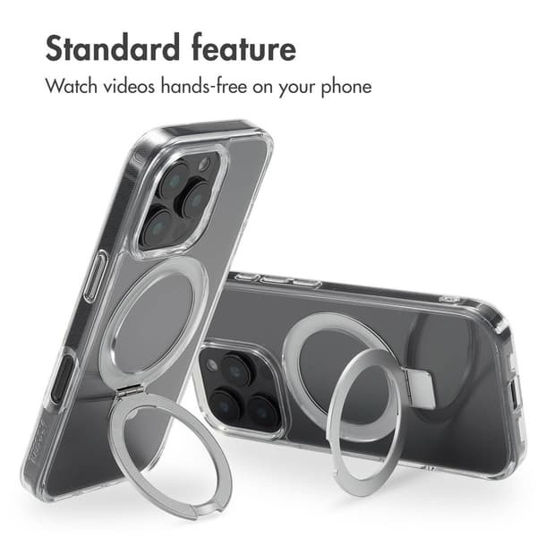 Accezz Ringstativ Baksida med MagSafe för Apple iPhone 16 Pro - Transparent