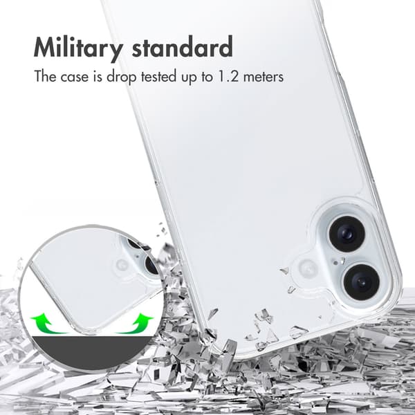 Accezz Xtreme Impact Baksida för Apple iPhone 16 - Transparent