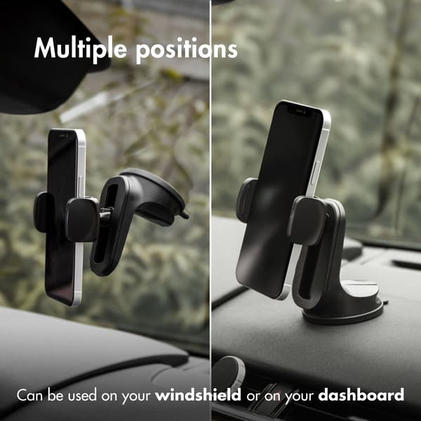 Accezz Car phone holder - Adjustable - Universal - Dashboard and windscreen - Black
