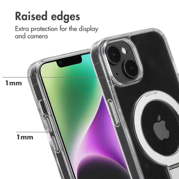 Accezz Ringstativ Baksida med MagSafe för Apple iPhone 14 - Transparent