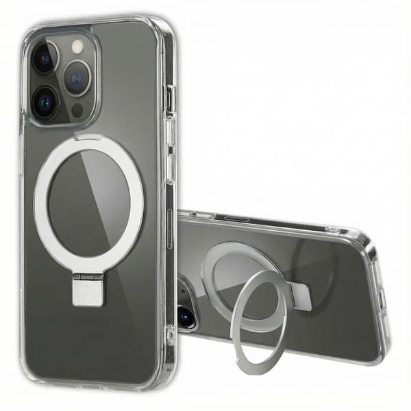 Accezz Ringstativ Baksida med MagSafe för Apple iPhone 13 Pro Max - Transparent