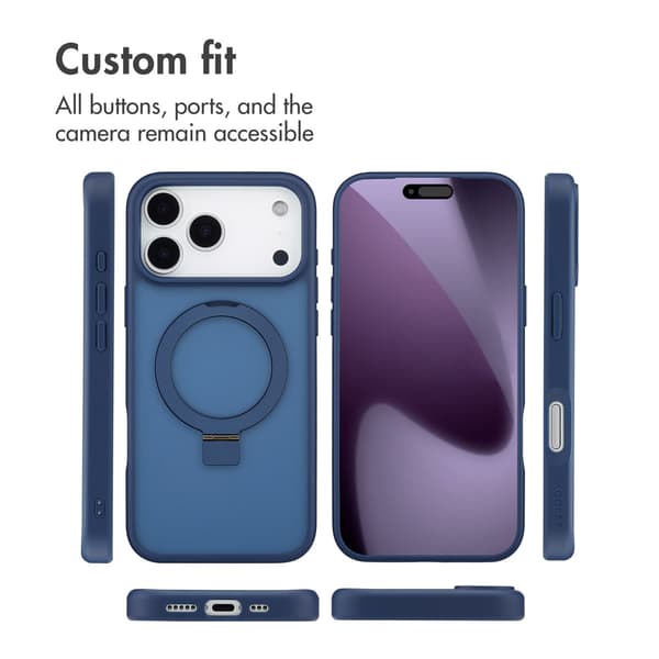 Accezz Ringstativ Baksida med MagSafe för Apple iPhone 17 Pro Max - Blå