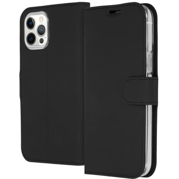 Accezz Plånbok Softcase Bokfodral för Apple iPhone 12 Pro Max - Svart