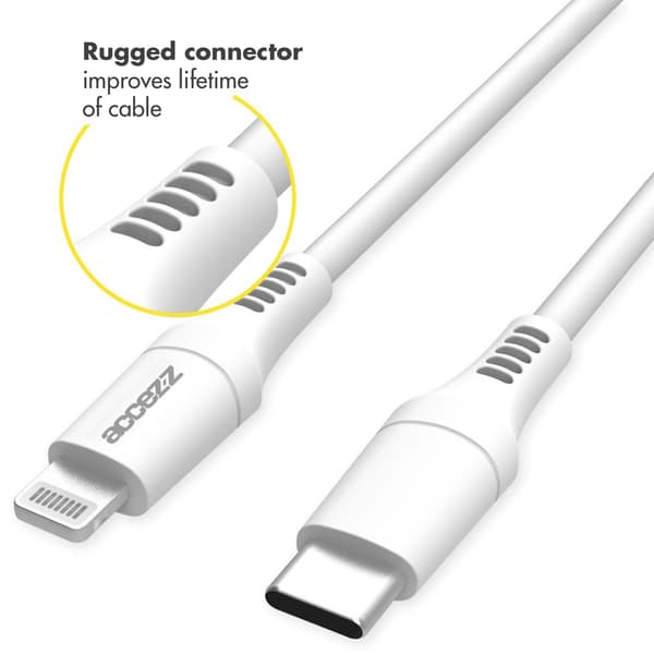 Accezz Lightning to USB-C cable - MFi certification - 2 metres - White