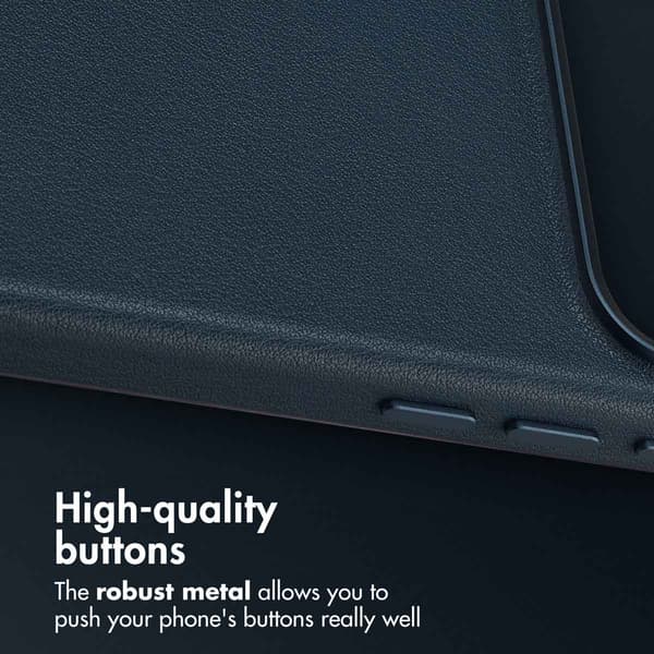 Accezz Läder Baksida MagSafe för Apple iPhone 17 Pro Max - Nightfall Blue