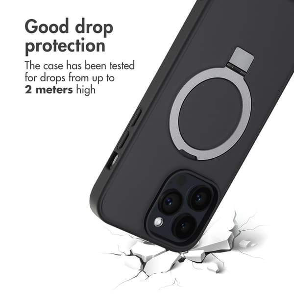 Accezz Ring Stand bagside-cover med MagSafe til Apple iPhone 14 Pro Max - Sort