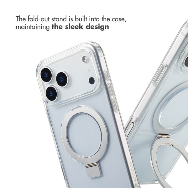 Accezz Ringstativ Baksida med MagSafe för Apple iPhone 17 Pro Max - Transparent