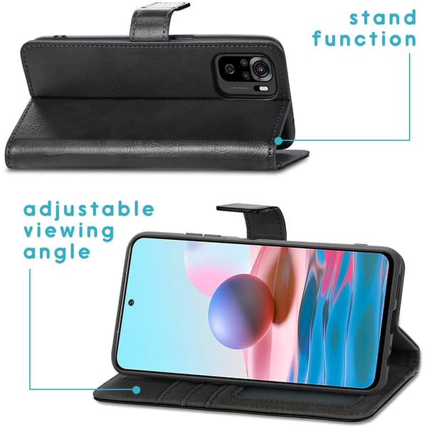 imoshion Luksus bogomslag til Xiaomi Redmi Note 10 (4G) / Note 10S - Sort