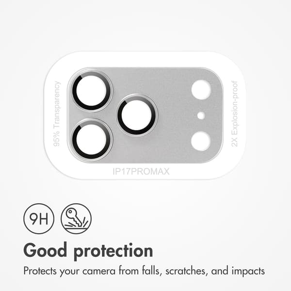 imoshion Kameraskydd glas 2-packför Apple iPhone 17 Pro Max - Silver