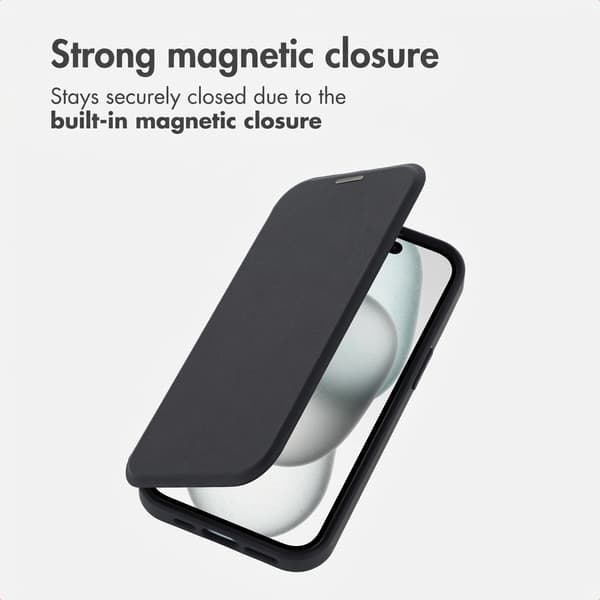 imoshion Transparent bookcase med MagSafe til Apple iPhone 15 - Sort