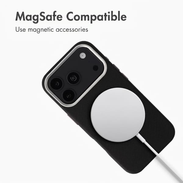 Accezz Mesh bagsidecover med MagSafe til Apple iPhone 17 Pro - Sort