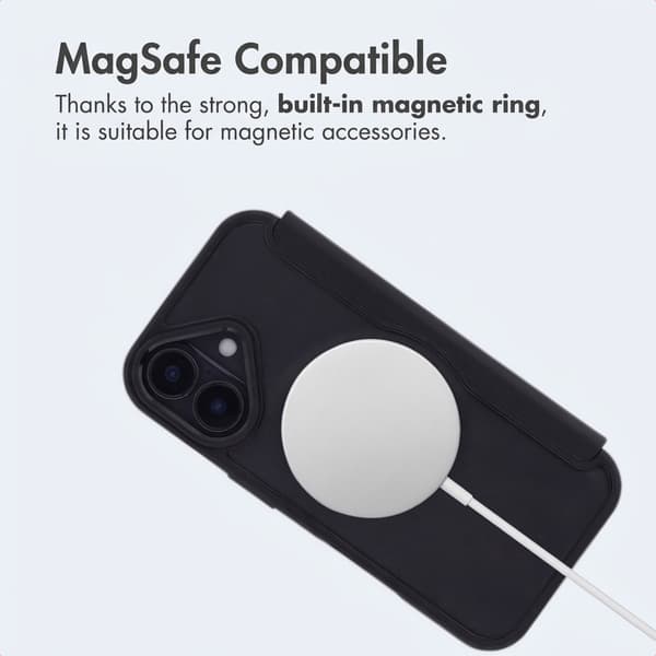 imoshion Transparent bookcase med MagSafe til Apple iPhone 17 - Sort