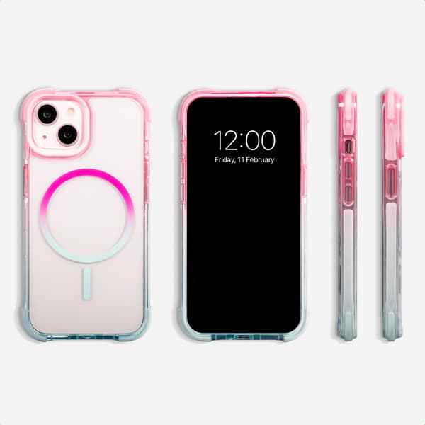 Selencia Gradient MagSafe Baksida för Apple iPhone 14 / 13 - Rosa / Blå