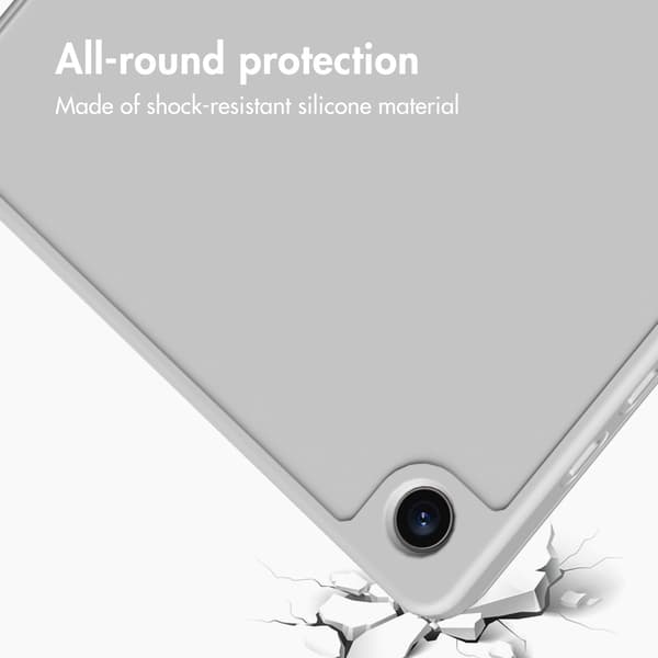 Accezz Smart silikon-bokfodral för Samsung Galaxy Tab A9 Plus - Grå