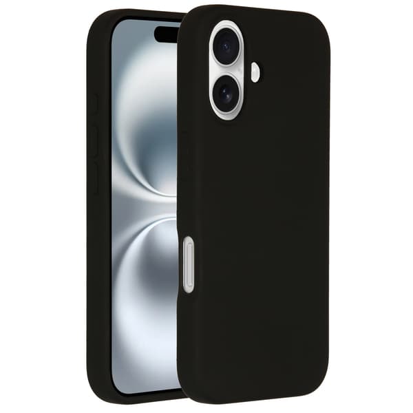 Accezz Liquid silicone bagside-cover med MagSafe til Apple iPhone 16 - Sort