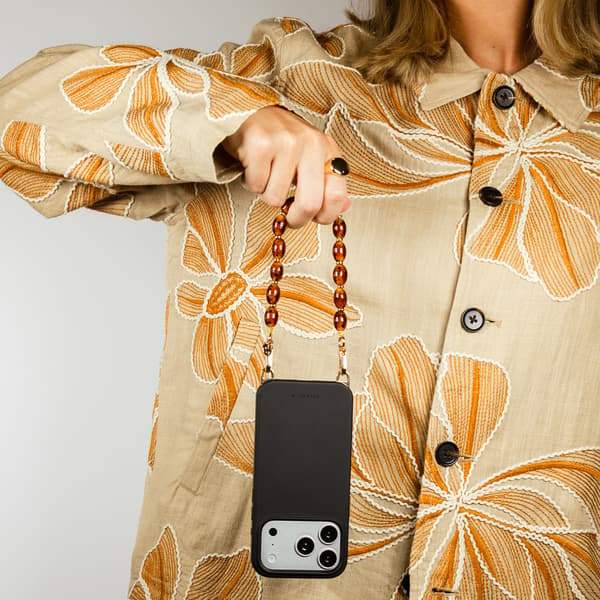 Selencia Tortoise Shell telefonsnodd - Brown