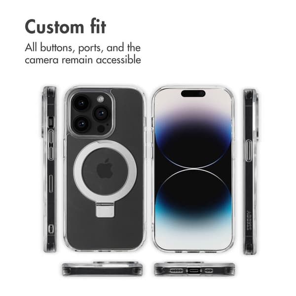 Accezz Ringstativ Baksida med MagSafe för Apple iPhone 14 Pro - Transparent