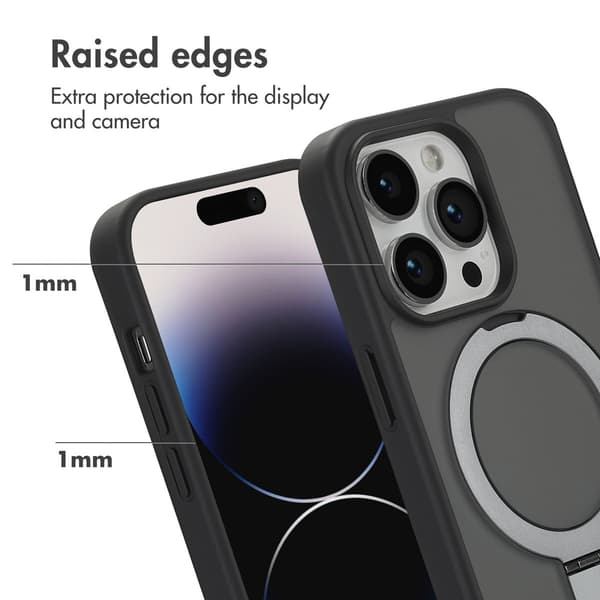 Accezz Ring Stand bagside-cover med MagSafe til Apple iPhone 14 Pro - Sort