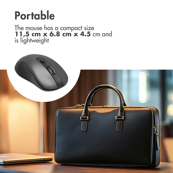 Accezz Wireless Mouse - Bluetooth / USB-A Adapter - Grey