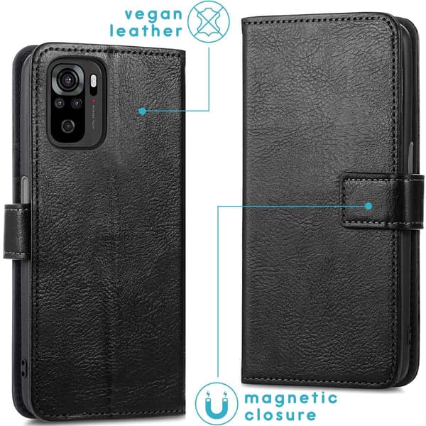 Luksus bogomslag til Xiaomi Redmi Note 10 (4G) / Note 10S - Sort