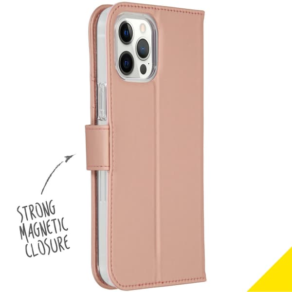Accezz Plånbok Softcase Bokfodral för Apple iPhone 12 Pro Max - Roséguld